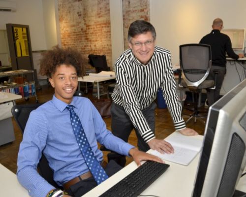 City High student Damani Brown gains clearer appreciation for architecture through internship at Springboard Design.