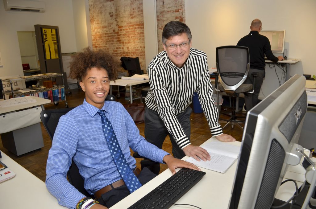 City High student Damani Brown gains clearer appreciation for architecture through internship at Springboard Design.