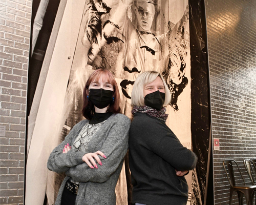 Raine Venturino with Andy Warhol Museum mentor Nicole Dezelon